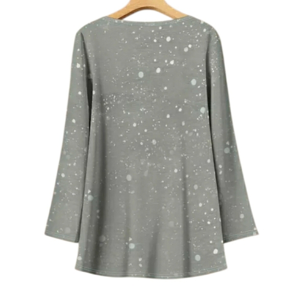 NEW! Silver Loppy Eared Rabbit Print Top (See measurements) - Picture 3 of 6